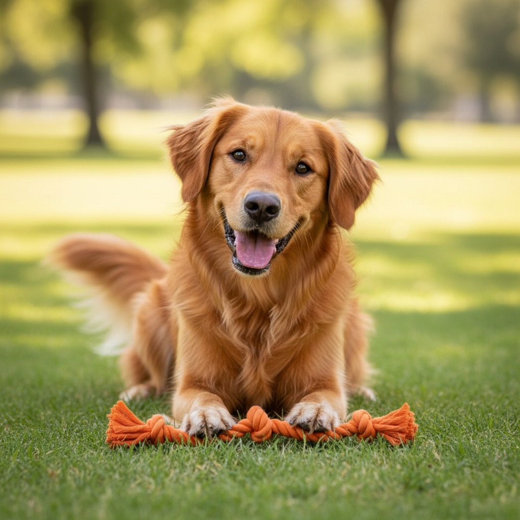 24" Orange Rope Tug Toy
