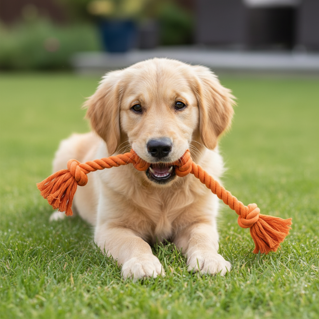 24" Orange Rope Tug Toy