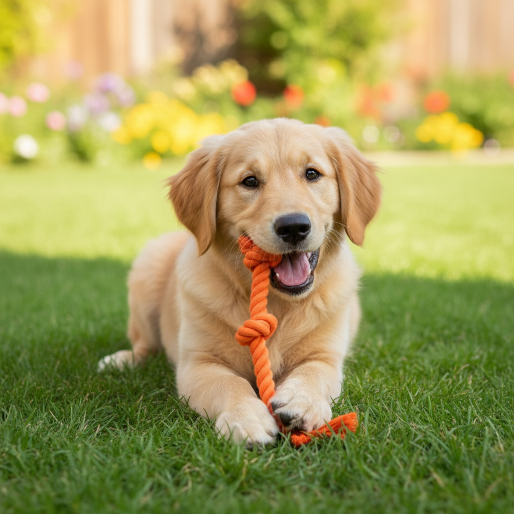 24" Orange Rope Tug Toy