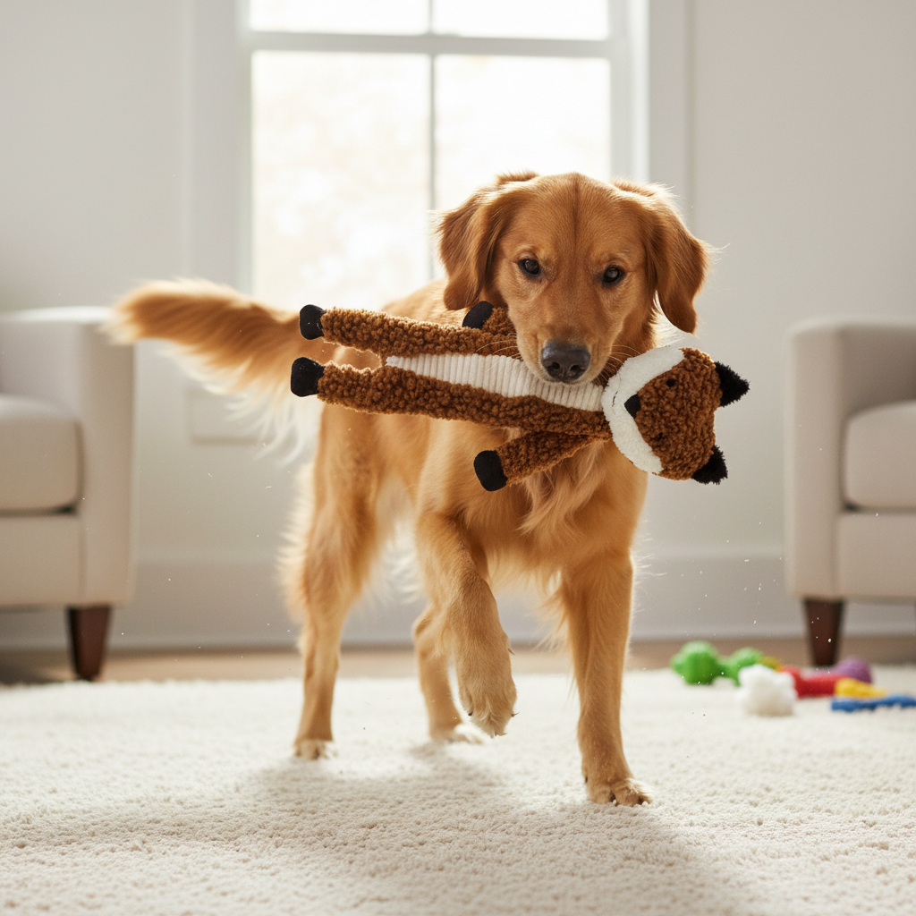 Crinkle Fox Dog Toy, Skinny